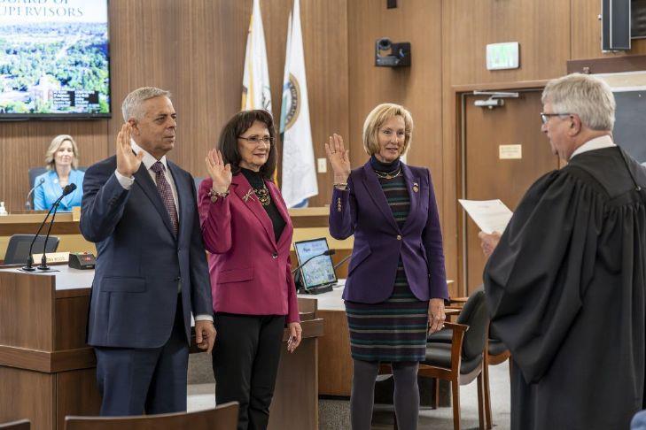 Placer Supervisors take oath of office; Bonnie Gore selected as board chair