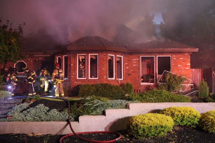 House fire with reports of armed barricaded subject in American River Canyon